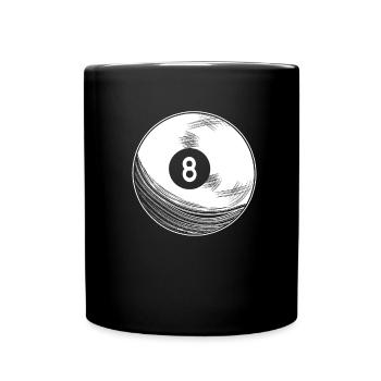 Billard - Tasse einfarbig - Schwarz - Vorne