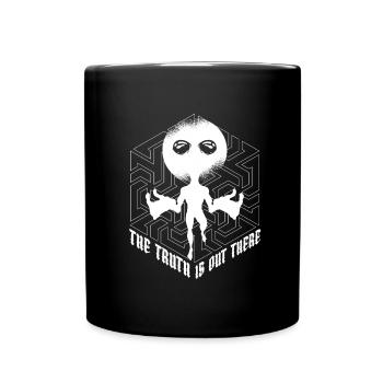 Christ Christentum Lustig Außerirdischer Jesus - Tasse einfarbig - Schwarz - Vorne