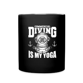 Plongée Plongeur Yoga Plongée commerciale - Mug uni - noir - Devant