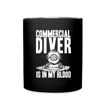 Plongée Plongeur Cool Commercial Diving - Mug uni - noir - Devant