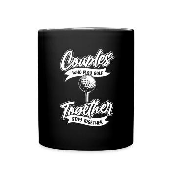 Golf Golfer Golfen - Tasse einfarbig - Schwarz - Vorne