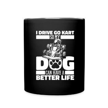 Go karting, karting, karting - Full Colour Mug - black - Front
