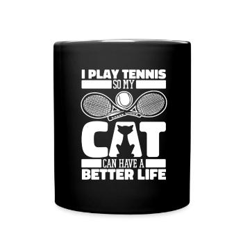 Tennis - Mug uni - noir - Devant