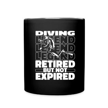 Plongée Plongeurs retraités - Mug uni - noir - Devant