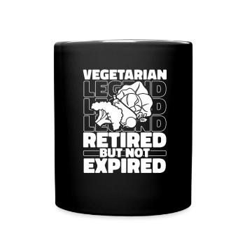 Vegetarisch Vegetarier Im Ruhestand - Tasse einfarbig - Schwarz - Vorne