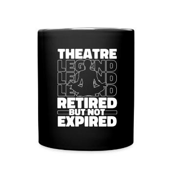 Le yoga à la retraite - Mug uni - noir - Devant