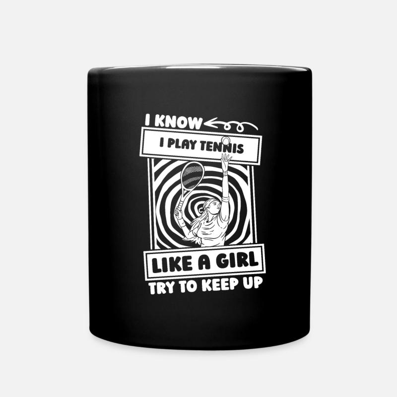Tennis - Tasse einfarbig - Schwarz