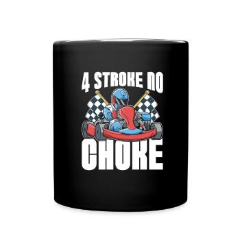 Go Kart Kartfahren Kartfahrer Cool - Tasse einfarbig - Schwarz - Vorne