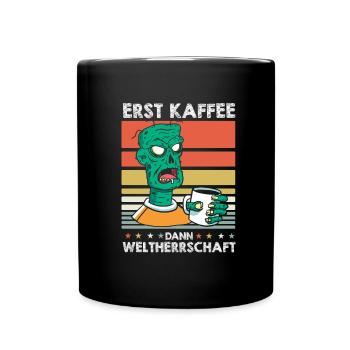 Zombie Halloween Kaffee - Tasse einfarbig - Schwarz - Vorne