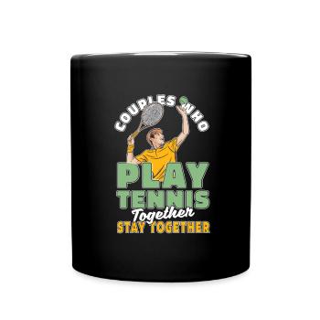Tennis Couple - Mug uni - noir - Devant