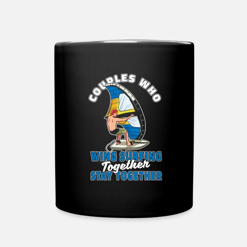 Wing Surf Wing Foil Paar - Tasse einfarbig - Schwarz
