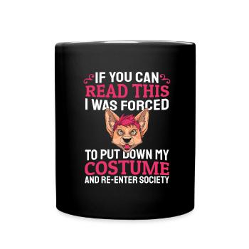 Furry Fandom Fursuits Funny - Full Colour Mug - black - Front