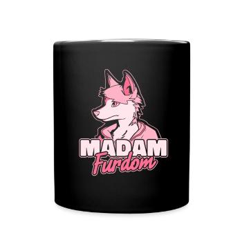 Furry Fandom Fursuits Lady - Full Colour Mug - black - Front