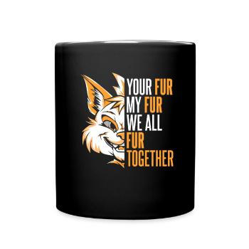 Furry Fandom Fursuits - Full Colour Mug - black - Front