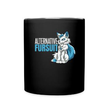 Furry Fandom Fursuits Cool - Full Colour Mug - black - Front