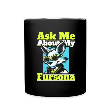 Furry Fandom Fursuits - Full Colour Mug - black - Front