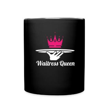 Serveur Serveuse Queen - Mug uni - noir - Devant