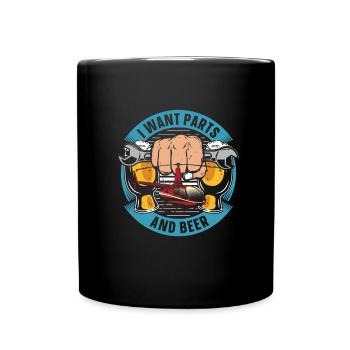 Hélicoptère Hélicoptère Bière - Mug uni - noir - Devant