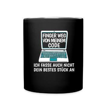 Developer Coder Programmer Funny - Full Colour Mug - black - Front