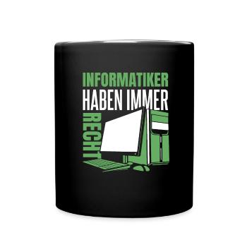 Entwickler Coder Programmierer Computer - Tasse einfarbig - Schwarz - Vorne