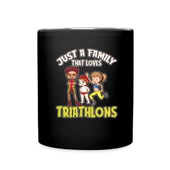 Triathlon Triathlete Family - Full Colour Mug - black - Front