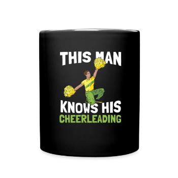 Cheerleader Cheerleading Lustig - Tasse einfarbig - Schwarz - Vorne