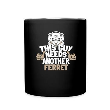 Ferret polecat funny - Full Colour Mug - black - Front