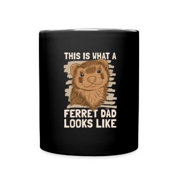Ferret polecat daddy - Full Colour Mug - black - Front