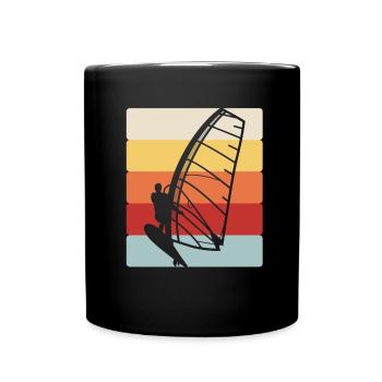 Wing Surf Wing Foil Cool Flügel Surfen - Tasse einfarbig - Schwarz - Vorne