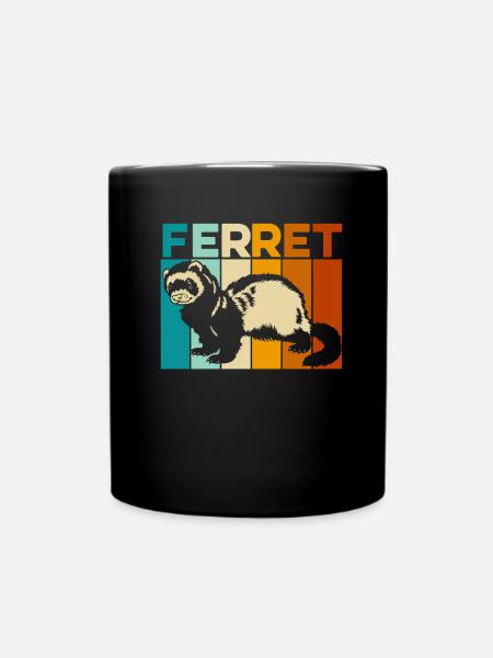 Frettchen Iltis - Tasse einfarbig - Schwarz