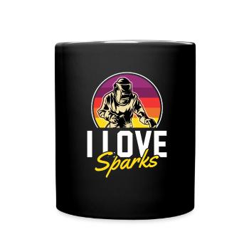 Welders, fitters, sparks - Full Colour Mug - black - Front