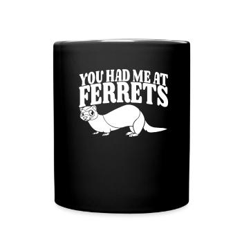 Frettchen Iltis - Tasse einfarbig - Schwarz - Vorne