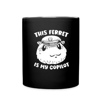 Frettchen Iltis - Tasse einfarbig - Schwarz - Vorne