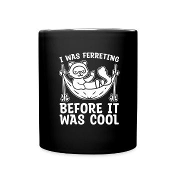 Frettchen Iltis - Tasse einfarbig - Schwarz - Vorne