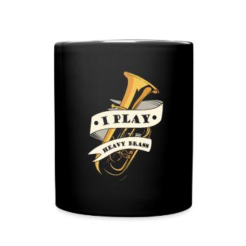 Fanfare procession tuba - Full Colour Mug - black - Front
