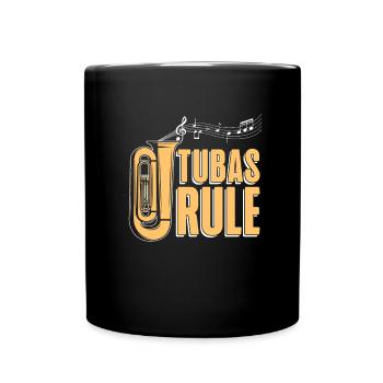 Fanfare procession tuba - Full Colour Mug - black - Front