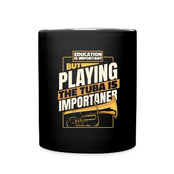 Fanfare procession tuba - Full Colour Mug - black - Front