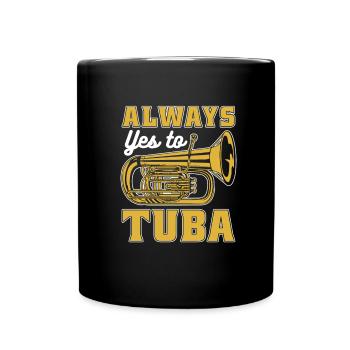 Fanfare procession tuba - Full Colour Mug - black - Front