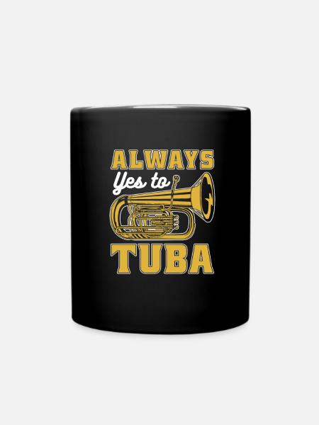 Fanfarenzug Tuba - Tasse einfarbig - Schwarz