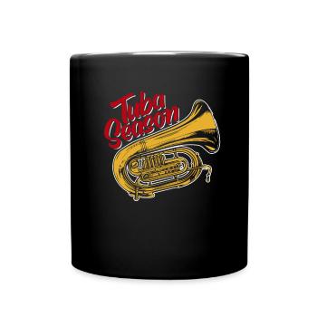 Saison de tuba de procession de fanfare - Mug uni - noir - Devant