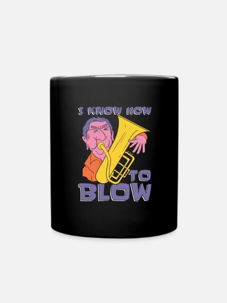 Fanfare Procession Tuba Funny - Mug uni - noir