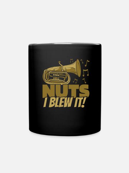 Fanfarenzug Tuba Nüsse - Tasse einfarbig - Schwarz