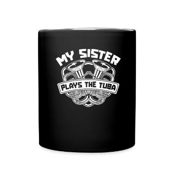Fanfare procession tuba - Full Colour Mug - black - Front