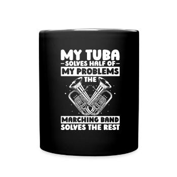 Fanfare procession tuba - Full Colour Mug - black - Front