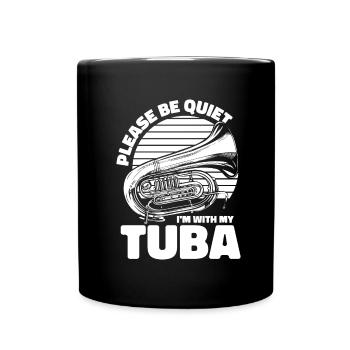 Fanfare procession tuba - Full Colour Mug - black - Front