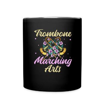 Spielmannszug Posaune Kunst Blaskapelle Posaune - Tasse einfarbig - Schwarz - Vorne