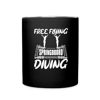 Turmspringen Turmspringer - Tasse einfarbig - Schwarz - Vorne