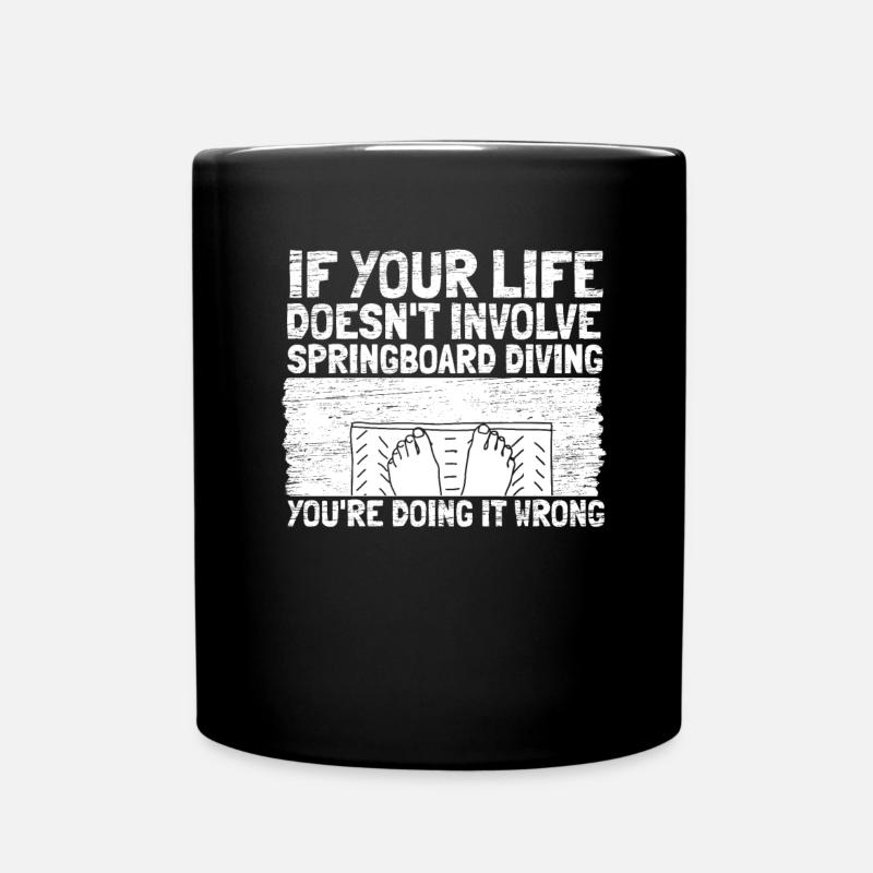 Diving diver sarcasm - Full Colour Mug - black