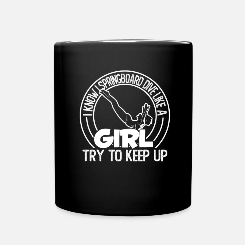 Plongée plongeuse filles - Mug uni - noir