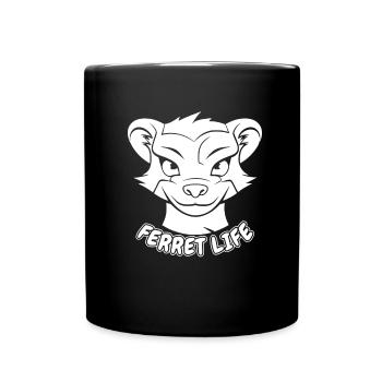 Ferret polecat life - Full Colour Mug - black - Front